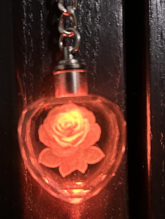 Porte clé 3D Cristal - Rose